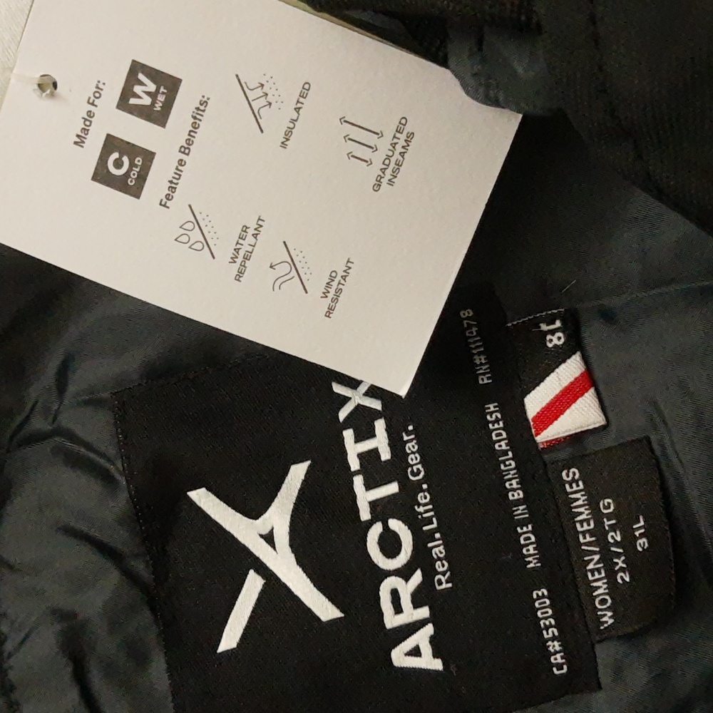 Arctix Essential Insulated Winter Sports Ski Bib Overalls 2X Inseam 31" NEW - Picture 10 of 16